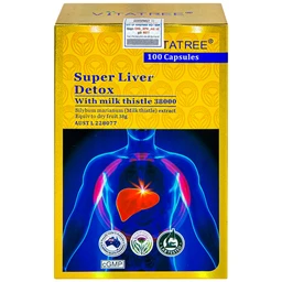 Viên uống hỗ trợ giải độc gan, giảm gan nhiễm mỡ, viêm gan, bảo vệ gan Vitatree Super Liver Detox (100 viên)