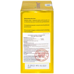 Viên uống hỗ trợ giải độc gan, giảm gan nhiễm mỡ, viêm gan, bảo vệ gan Vitatree Super Liver Detox (100 viên)