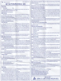 Thuốc Statinrosu 20 Meyer điều trị tăng cholesterol máu nguyên phát (3 vỉ x 10 viên)