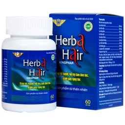 Viên uống hỗ trợ làm đen tóc, giảm gãy rụng Herba Hair Kingphar (60 viên)