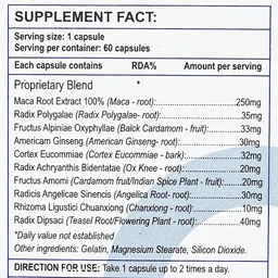 Viên uống giúp bổ thận, tráng dương, tăng cường sinh lực nam Maca M Male Power (60 viên)