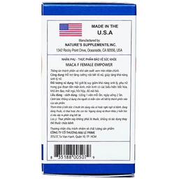 Viên uống hỗ trợ tăng sinh lý nữ, tăng cường nội tiết tố nữ Maca F Female Empower (60 viên)