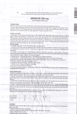Thuốc Nirdicin 250mg Pharmathen điều trị viêm phổi, viêm thận - bể thận, viêm tuyến tiền liệt (10 viên)