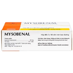 Viên nén Mysobenal 50mg Hasan cải thiện triệu chứng tăng trương lực cơ (5 vỉ x 10 viên)