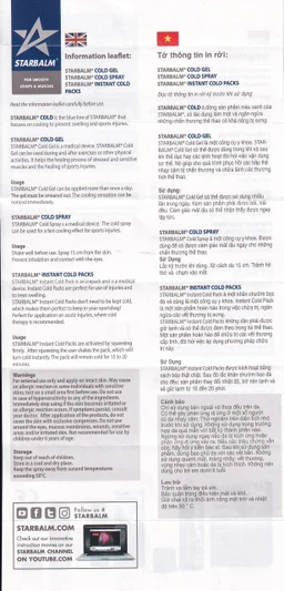 Gel lạnh giảm đau Starbalm Cold Gel 100ml giảm thâm tím, bong gân, giảm đau cơ, phục hồi chấn thương