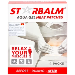 Cao dán giảm đau Starbalm (4 gói) Aqua Gel Heat Patches