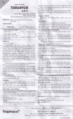 Thuốc nhỏ mắt Tobramycin 0,3% Traphaco điều trị nhiễm khuẩn mắt (6ml)