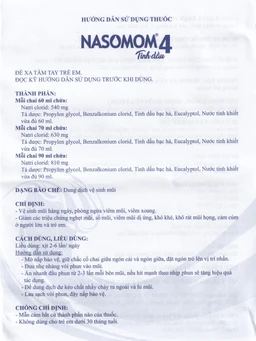 Tinh dầu Nasomom 4 Reliv hỗ trợ điều trị nghẹt mũi, sổ mũi, khò khè, cảm cúm (70ml)