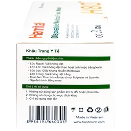 Khẩu trang 4 lớp than hoạt tính Hamita H80+ màu xám (50 cái) ngăn khói bụi, vi khuẩn và giọt bắn