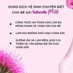Dung dịch vệ sinh cho bé Saforelle Miss dịu nhẹ, bảo vệ vùng kín (100ml) 3
