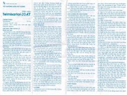 Thuốc Telmisartan 20 A.T điều trị tăng huyết áp (10 vỉ x 10 viên)