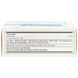 Thuốc Telmisartan 20 A.T điều trị tăng huyết áp (10 vỉ x 10 viên)