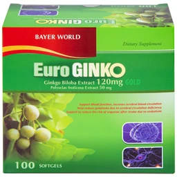 Viên uống hỗ trợ hoạt huyết, tăng cường tuần hoàn máu não Euro Ginko Gold HD Pharma (100 viên)