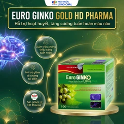 Viên uống hỗ trợ hoạt huyết, tăng cường tuần hoàn máu não Euro Ginko Gold HD Pharma (100 viên) 3