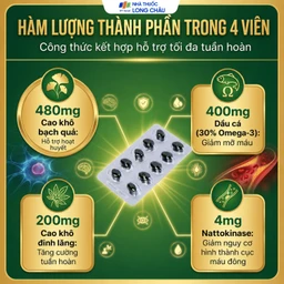 Viên uống hỗ trợ hoạt huyết, tăng cường tuần hoàn máu não Euro Ginko Gold HD Pharma (100 viên) 5