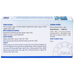 Viên hỗ trợ giảm nguy cơ huyết khối NattoEnzym 1000 DHG (2 vỉ x 10 viên)