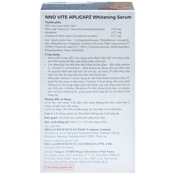 Tinh chất dưỡng da, ngừa lão hóa NNO Vite Aplicapz Whitening Serum Mega 3x10