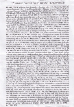 Dung dịch LeoPovidone 10% điều trị các vết thương và ngăn ngừa nhiễm khuẩn (15ml) 