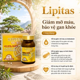 Viên uống giúp giảm mỡ, cholesterol và triglyceride trong máu Lipitas Jpanwell (60 viên) 5