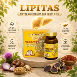 Viên uống giúp giảm mỡ, cholesterol và triglyceride trong máu Lipitas Jpanwell (60 viên) 3