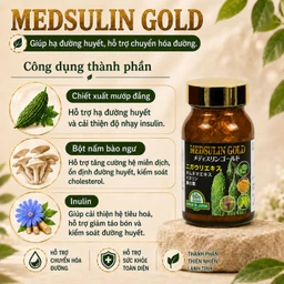 Viên uống giúp hạ đường, huyết hỗ trợ chuyển hóa đường Medsulin Gold Jpanwell (60 viên) 4