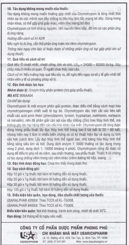Thuốc Usaralphar 8400 UI Usarichpharm điều trị phù nề sau chấn thương, tổn thương mô mềm (30 gói x 1g)