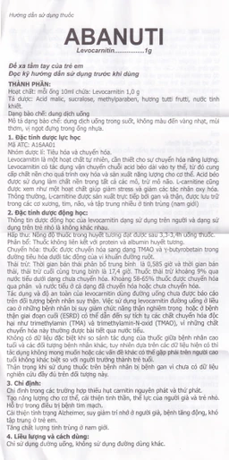 Dung dịch uống Abanuti 1g Phương Đông bổ sung năng lượng, cải thiện tinh thần, thể lực (20 ống x 10ml)
