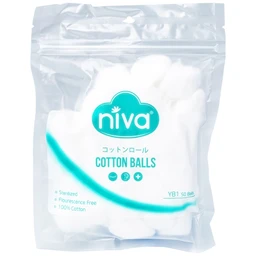 Bông viên Niva Cotton Balls YB1 (50 viên) làm sạch vết thương, thấm máu và dịch tiết