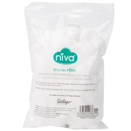 Bông viên Niva Cotton Balls YB2 (100 viên) làm sạch vết thương, thấm máu và dịch tiết
