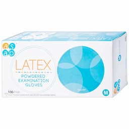 Găng tay y tế có bột Latex size M (100 cái) Powdered Examnation