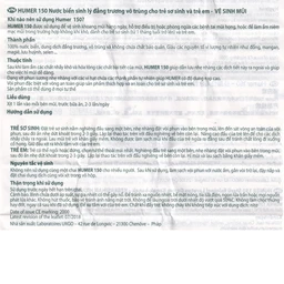 Xịt mũi trẻ em Humer Nasal Hygiene Children 150ml giúp vệ sinh mũi hàng ngày cho trẻ dưới 15 tuổi