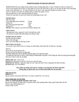 Siro bổ sung vitamin tăng chiều cao cho trẻ MorningKids Increase Height (150ml)