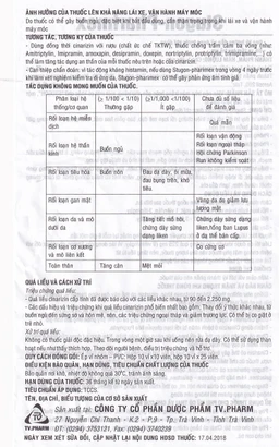 Thuốc Stugon-Pharimex TV.Pharm điều trị triệu chứng hoa mắt, chóng mặt, ù tai (10 vỉ x 25 viên)