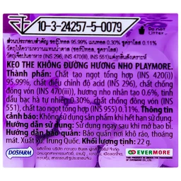 Kẹo The Vị Nho Playmore (hũ 22g)