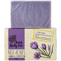 Xà phòng Acnes Body Bar Saffron And Betel Leaf làm sạch da, ngừa mụn, mờ thâm (75g)