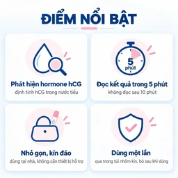 Que thử thai HCG Allisa Traphaco giúp phát hiện sớm thai kỳ sau 7-10 ngày thụ thai 3
