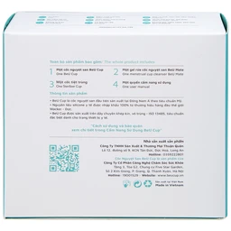 Cốc nguyệt san Beu Cup 45x65mm siêu mềm, kiểm soát mùi hôi, hạn chế viêm nhiễm