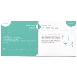 Cốc nguyệt san Beu Cup 45x65mm siêu mềm, kiểm soát mùi hôi, hạn chế viêm nhiễm