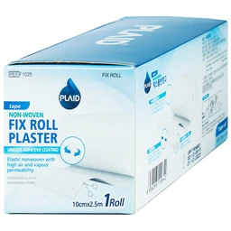 Băng keo cuộn Plaid Non-Woven Fix Roll Plaster 10cm x 2.5m cố định ống truyền dẫn, kim luồn, băng gạc Young Chemical