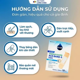 Băng cá nhân vải Plaid Ace Band-S 72x18 mm (10 miếng) Young Chemical 5