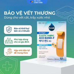 Băng cá nhân vải Plaid Ace Band-F 7.2x1.8cm (10 miếng) Young Chemical 2