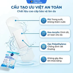 Băng cá nhân Plaid Waterproof Plaster 2 kích cỡ (10 miếng) không thấm nước Young Chemical 3