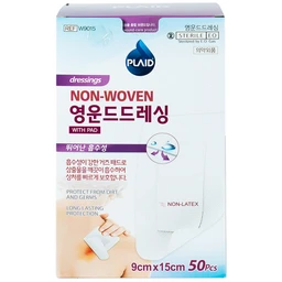 Gạc vô trùng Plaid Wound Dressing 9x15cm (50 miếng) Young Chemical