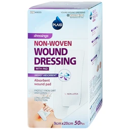 Gạc vô trùng Plaid Wound Dressing 9x20cm (50 miếng) Young Chemical
