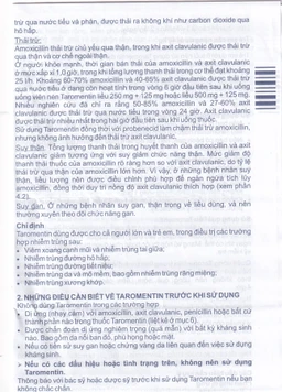 Thuốc Taromentin 1000mg Polfarmex điều trị viêm xoang cạnh mũi (2 vỉ x 7 viên)