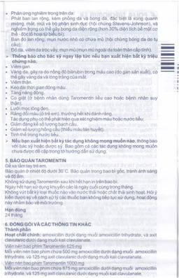 Thuốc Taromentin 1000mg Polfarmex điều trị viêm xoang cạnh mũi (2 vỉ x 7 viên)
