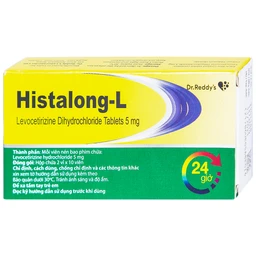 Thuốc Histalong - L 5mg Dr. Reddy điều trị triệu chứng viêm mũi dị ứng (2 vỉ x 10 viên)