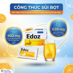 Bột sủi bọt hỗ trợ trung hòa acid dạ dày Edoz DHG (24 gói x 2g) 3
