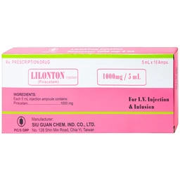 Thuốc Lilonton 1000mg/5ml SiuGuanChem điều trị triệu chứng của hội chứng tâm thần (10 ống)