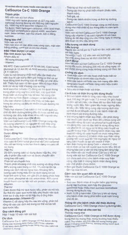 Viên sủi Ca-C1000 Orange Gsk điều trị thiếu calci hoặc vitamin C (10 viên)